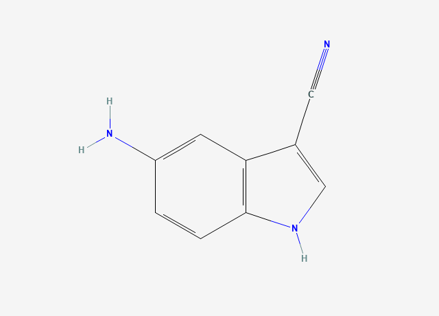 5-氨基吲哚-3-甲腈 结构式