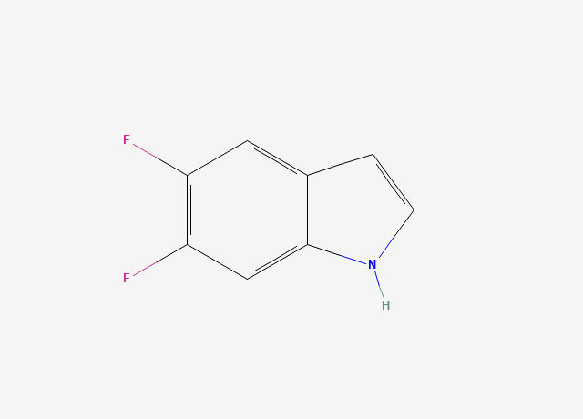 5,6-二氟吲哚 结构式