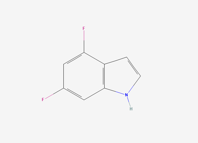 4,6-二氟吲哚 结构式