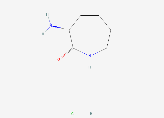 (R)-3-氨基氮杂环庚烷-2-酮盐酸盐 结构式