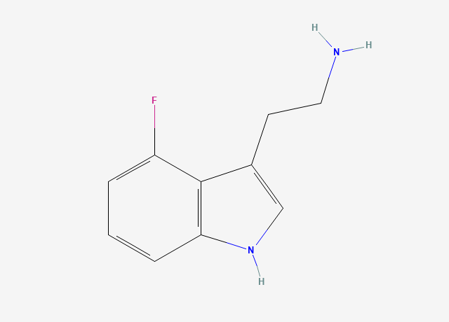 3-(2-氨乙基）-4-氟吲哚 结构式
