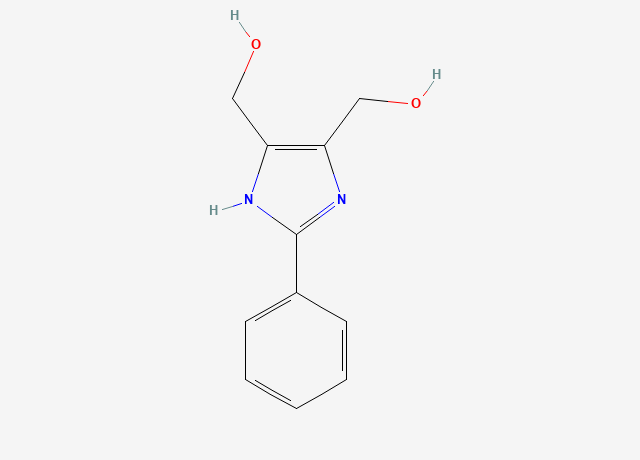 4,5-二(羟甲基)-2-苯基-1H-咪唑 结构式