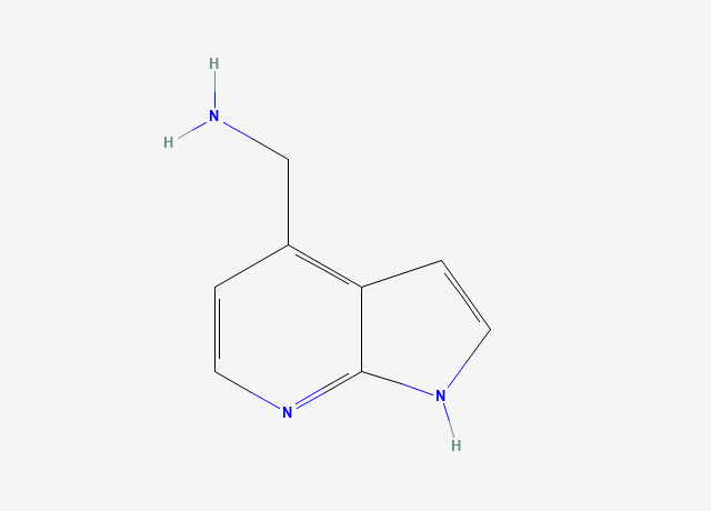 4-氨甲基-7-氮杂吲哚 结构式
