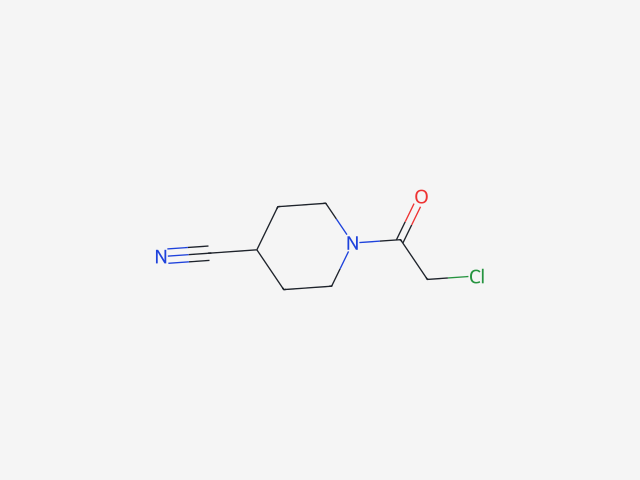 1-(2-chloroacetyl)-4-piperidinecarbonitrile structure