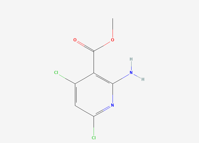 2-Amino-4,6-dichloro-nicotinicacidmethylester structure