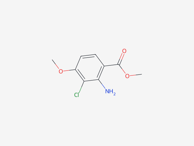 2-amino-3-chloro-4-methoxy benzoic acid methyl ester structure