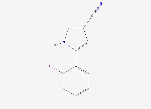 5-(2-氟苯基)-1H-吡咯-3-甲腈 结构式