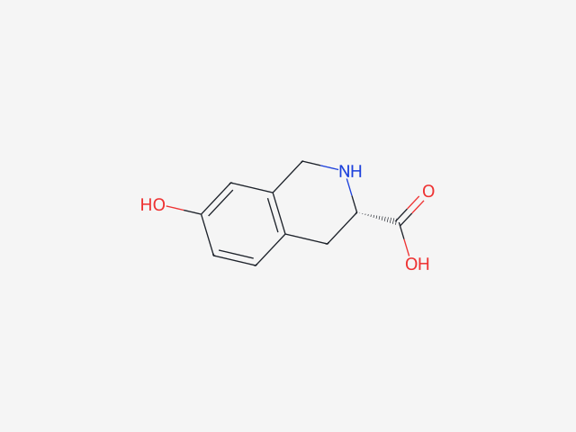 L-7-Hydroxy-1,2,3,4-tetrahydroisoquinoline-3-carboxylic acid structure