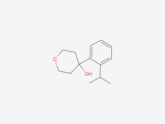 4-(2-isopropylphenyl)tetrahydro-2H-pyran-4-ol structure