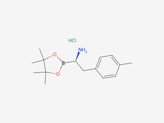 (R)-1-(4,4,5,5-tetramethyl-1,3,2-dioxaborolan-2-yl)-2-(p-tolyl)ethan-1-amine hydrochloride structure