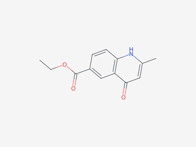 Ethyl 2-methyl-4-oxo-1H-quinoline-6-carboxylate structure