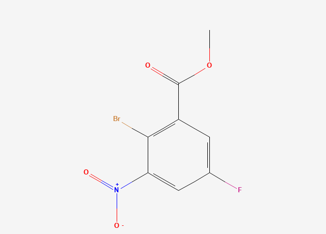 METHYL 2-BROMO-5-FLUORO-3-NITROBENZOATE structure