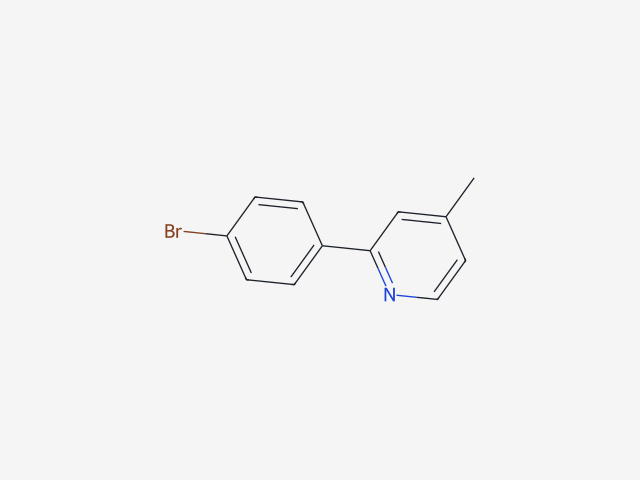 2-(4-溴苯基)-4-甲基吡啶 结构式