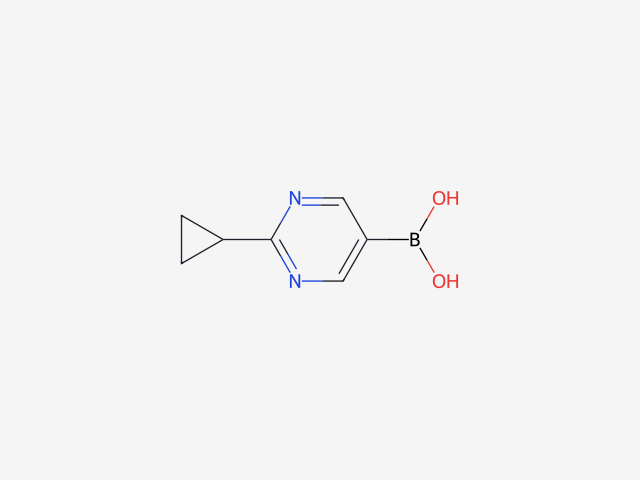 B-(2-Cyclopropyl-5-pyrimidinyl)boronic acid structure